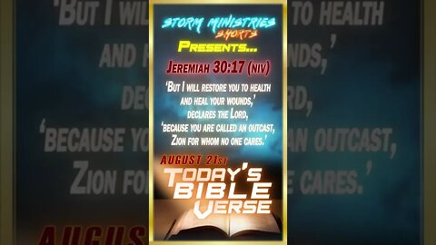 8.21.2022 | STORM MINISTRIES | Daily Bible Verse | Jeremiah 30:17 (NIV) | #shorts