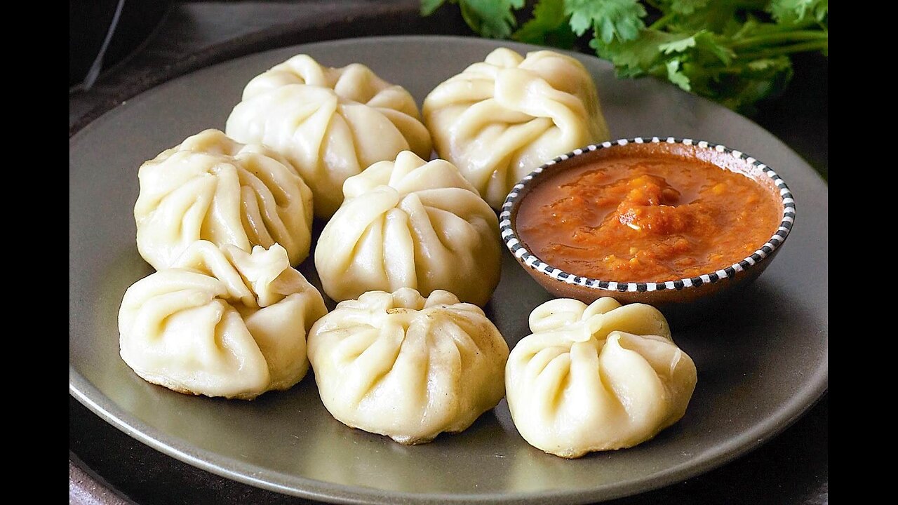 Kothey Momo & Chutney Combo - NO STEAMER , NEPALI VEG MOMOS RECIPE -