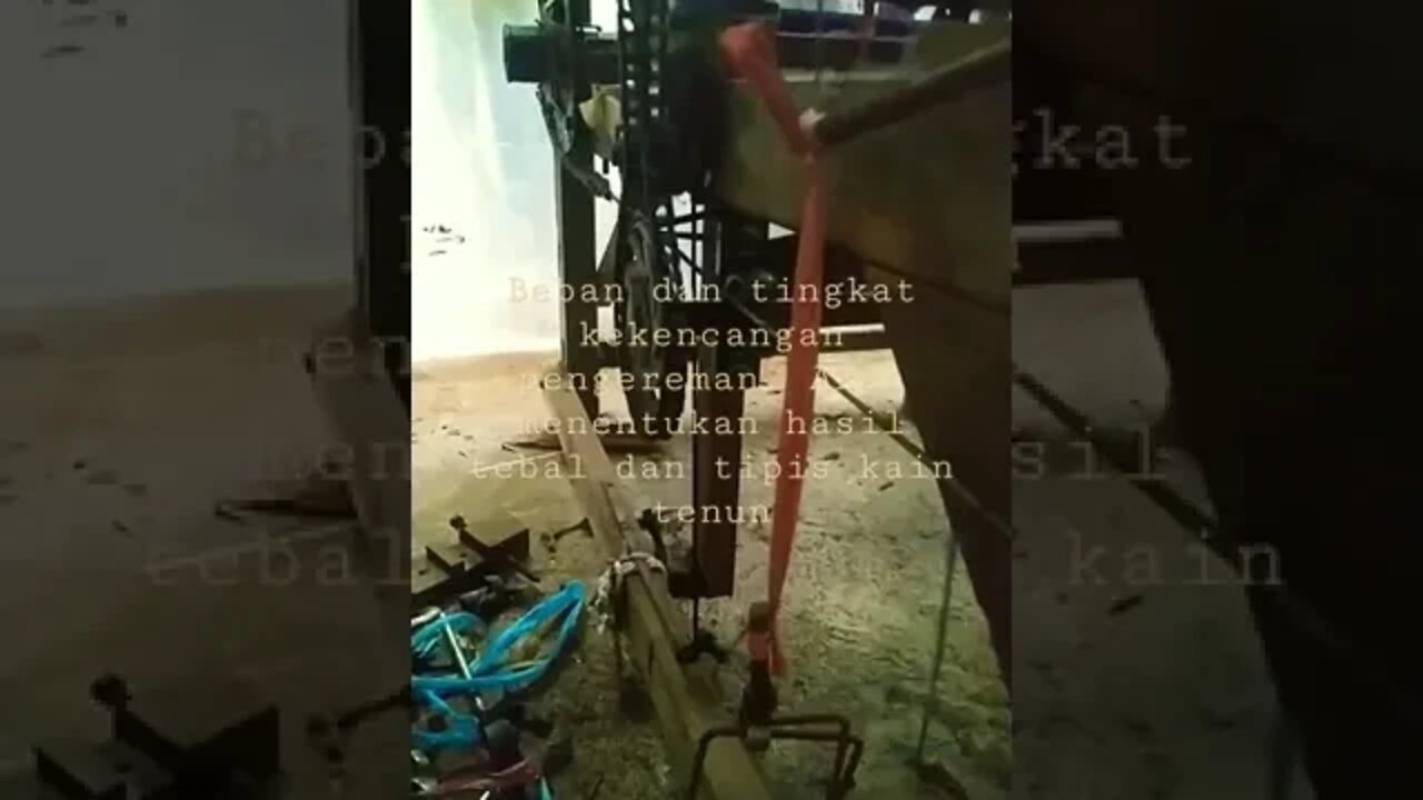 Setting tingkat beban dan kekencangan pengereman akan menentukan hasil tebal dan tipis kain tenun