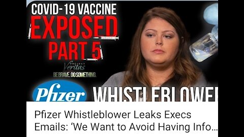 [프로젝트★베리타스] 화이자 직원 "낙태아 세포주 쉬쉬하는 경영진" 고발!