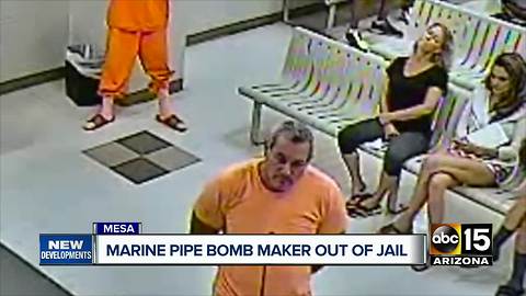 Former Marine accused of making dozens of pipe bombs released from jail