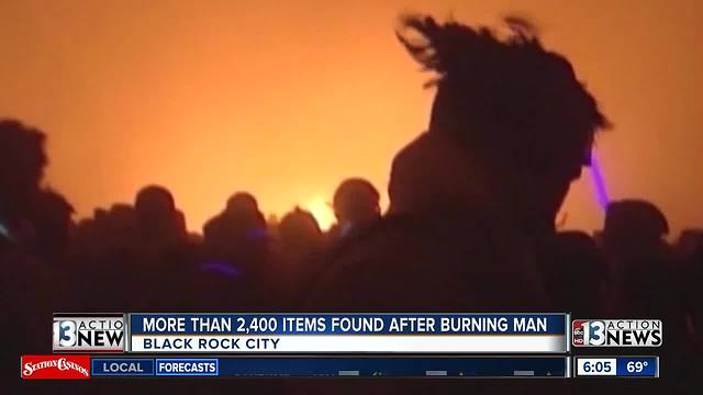 Over 2,400 items found after Burning Man festival