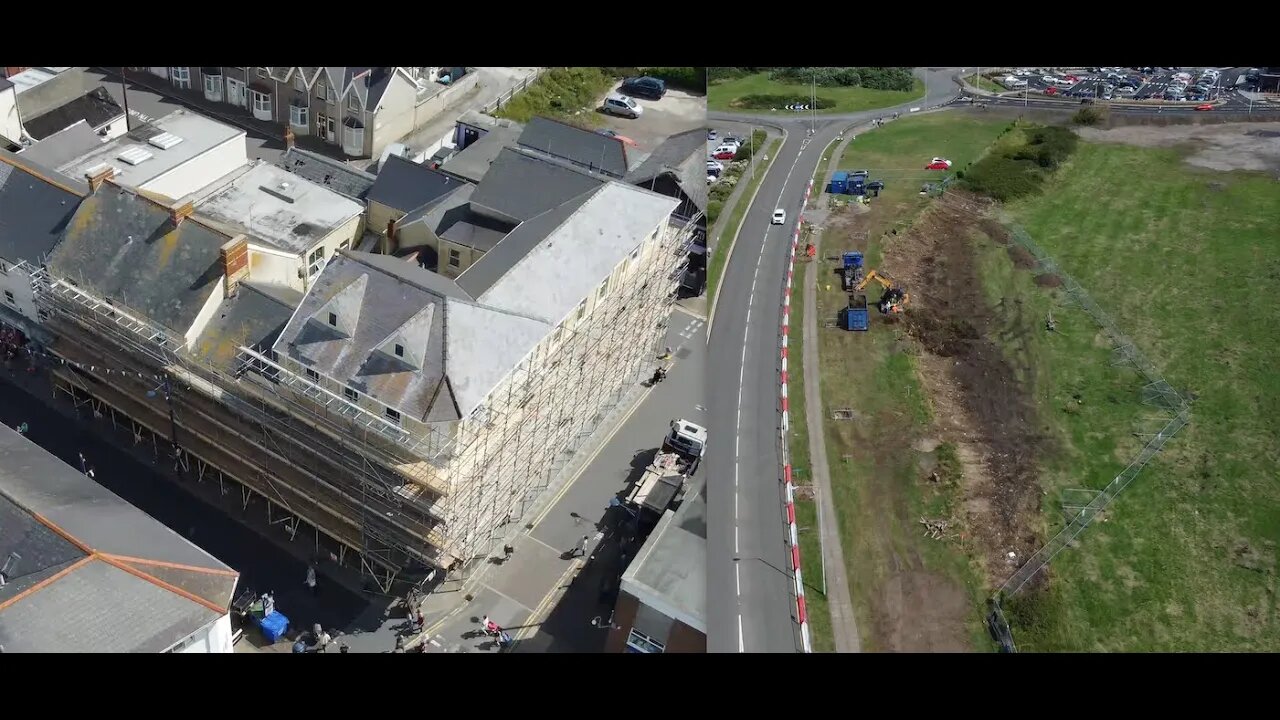 Porthcawl Hotel & Salt Lake's New Development Project (Drone)