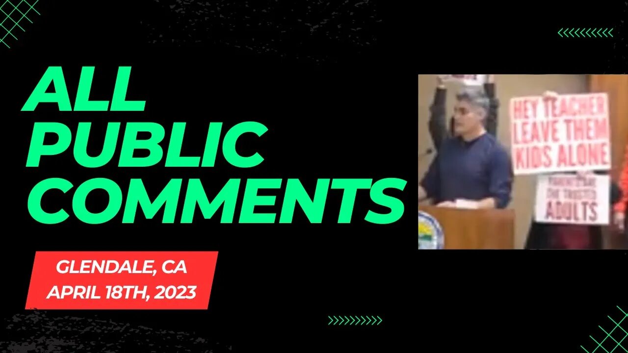 All Public Comments - Glendale Unified School District (04-18-2023)