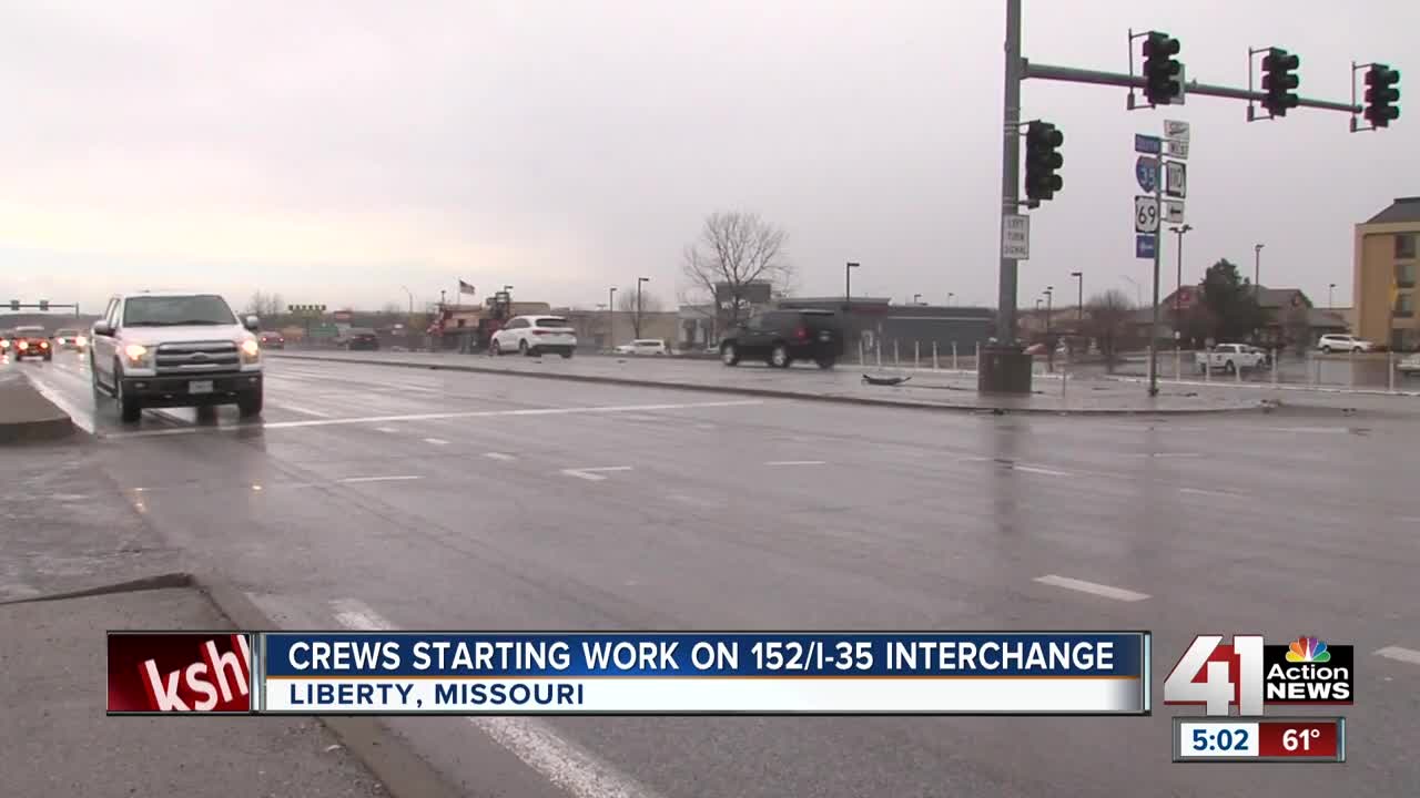 Crews starting work on 152/I-35 interchange