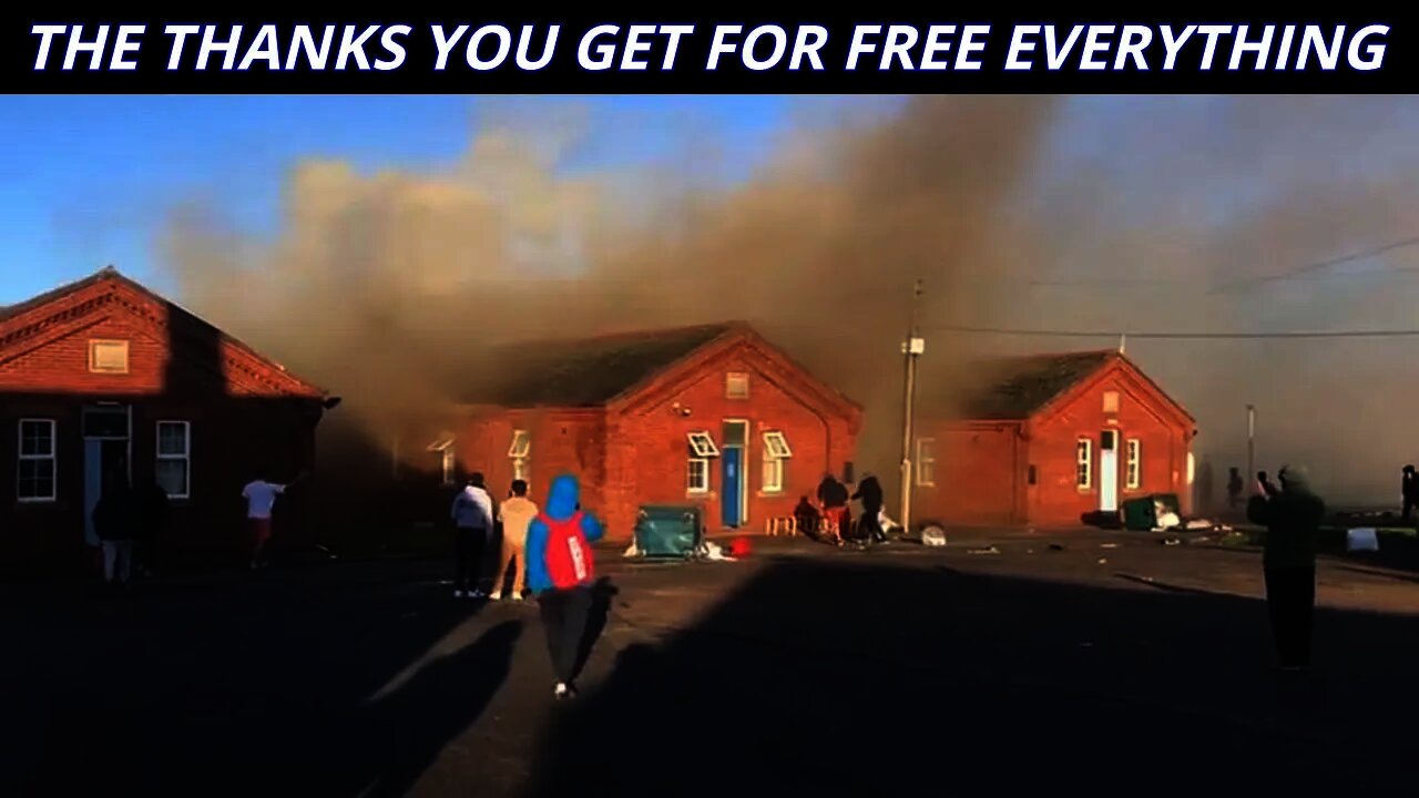 Breaking News Illegal Immigrants Set Napier Barracks On Fire & Destroy Canteen