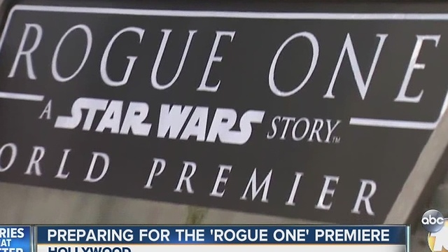 Preparing for the "Rogue One" premiere