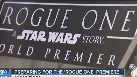 Preparing for the "Rogue One" premiere