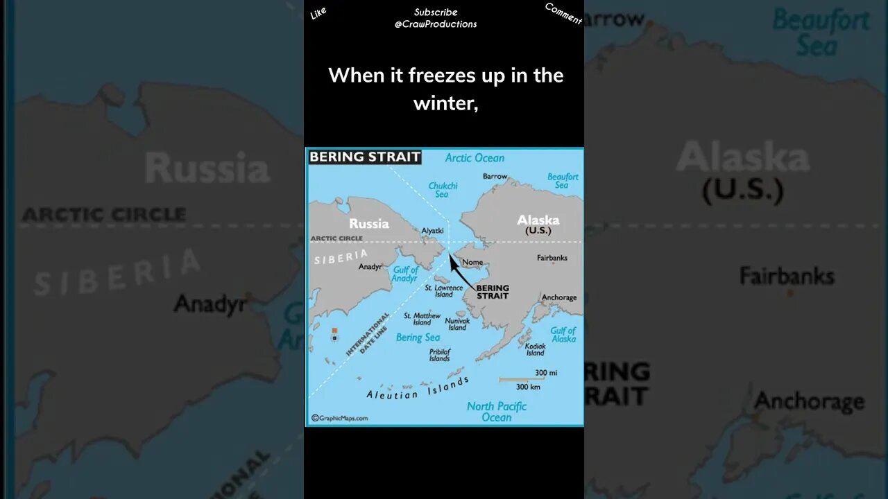 You could walk from Russia to Alaska on ice.