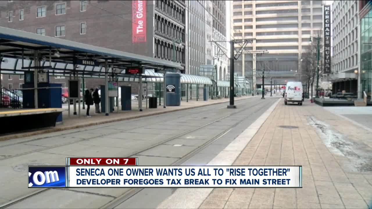 Seneca One developer wants cars on Main Street, and he's set to give up millions of dollars for it
