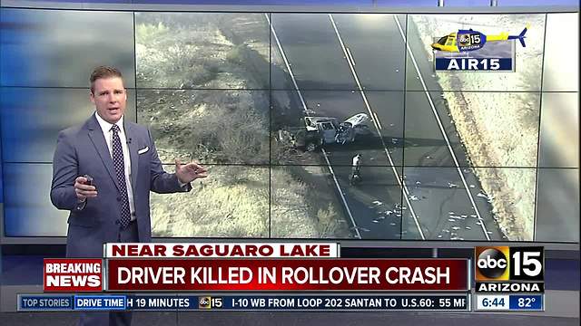 Driver killed in rollover crash near Saguaro Lake