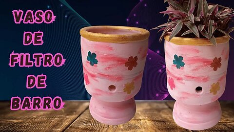 VASO DE FILTRO DE ÁGUA QUE IA PARA O LIXO /REFORMADO/DIY/PLANT VASE