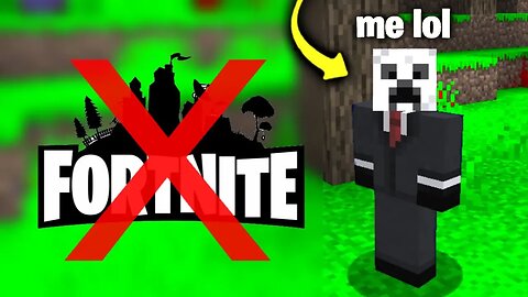 playing minecraft because fortnite stinks