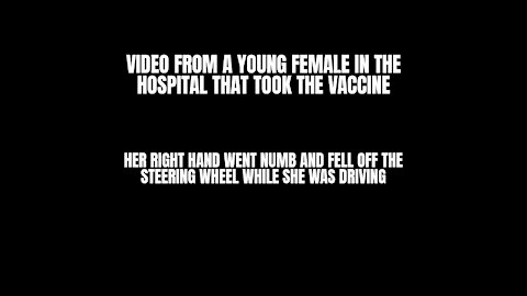 Young Female Partially Paralyzed From The Vaccine