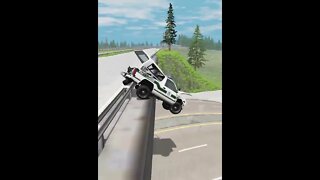 |MiniBeamNG/ Cars vs Giant Bulge And Bridge #02 BeamNG.Drive #Shorts