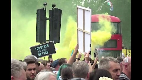 London Lockdown Protest 29th May 202: Part 3 - Coming into Parliament Square