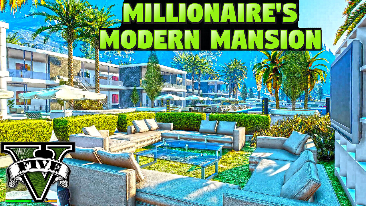 Ultimate GTA 5 Millionaire's Modern Mansion Tour – Helipad, Gym, Pools & Gaming Paradise