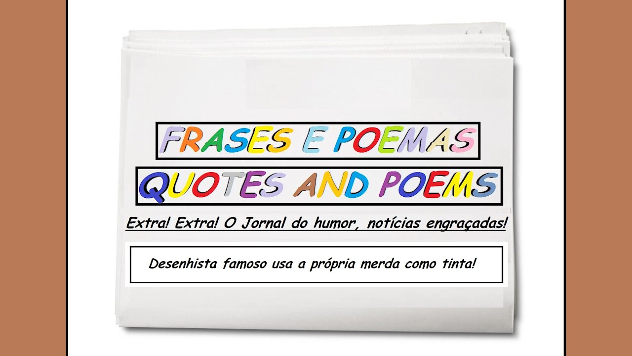 Notícias engraçadas: Desenhista famoso usa a própria merda como tinta! [Frases e Poemas]