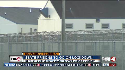 Florida prisons to go on lockdown