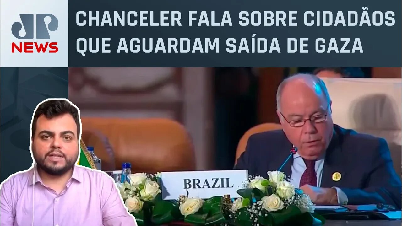 Mauro Vieira condena ataques do Hamas e cobra Israel durante Cúpula do Egito