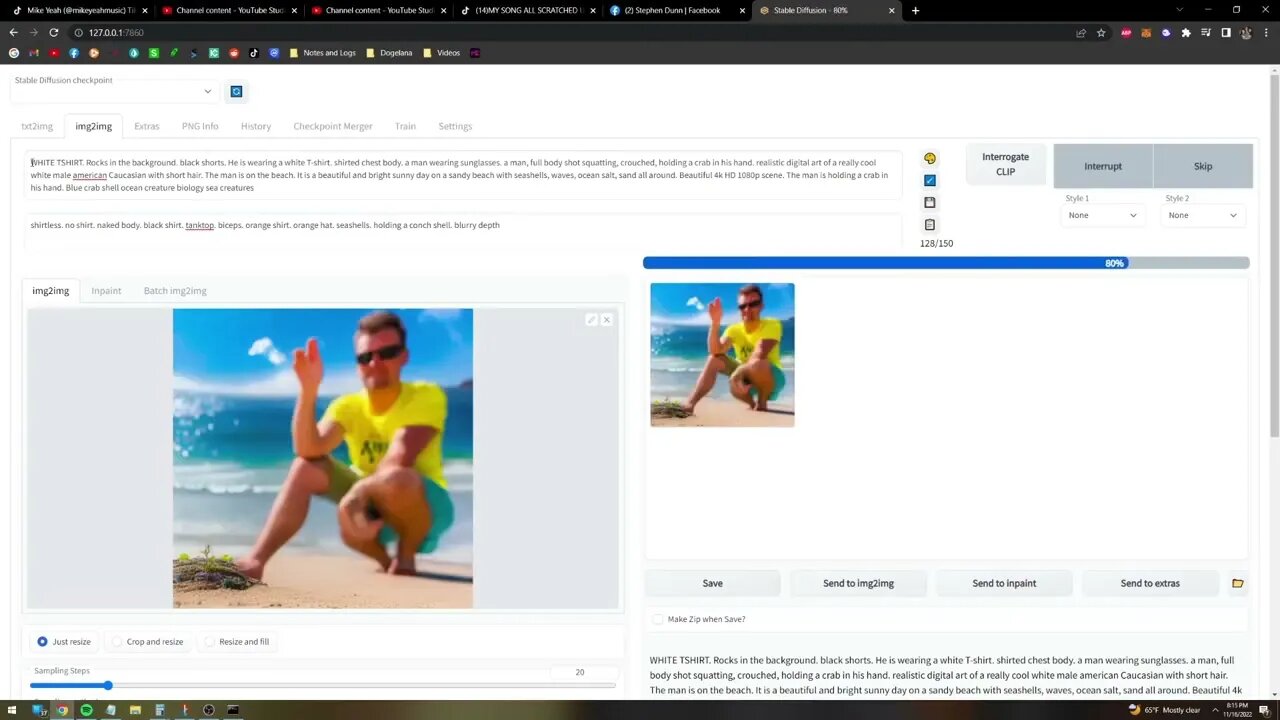 Growing prompt IMG2IMG method