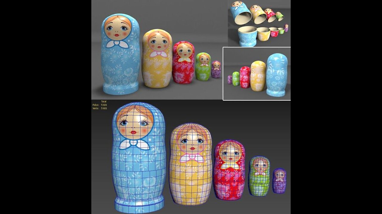 Matryoshkas 3D Model