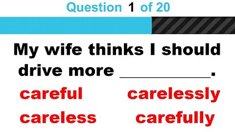 English Grammar Quiz #6 (Native speaker's voice)
