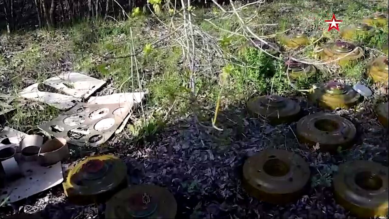 Russian sappers are demining areas with destroyed military equipment of the Armed Forces of Ukraine and abandoned ammunition