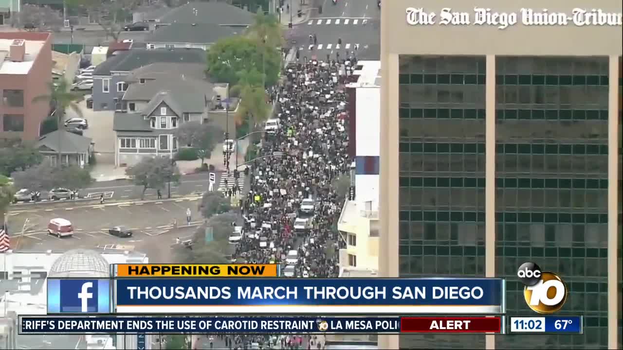 Thousands march through San Diego