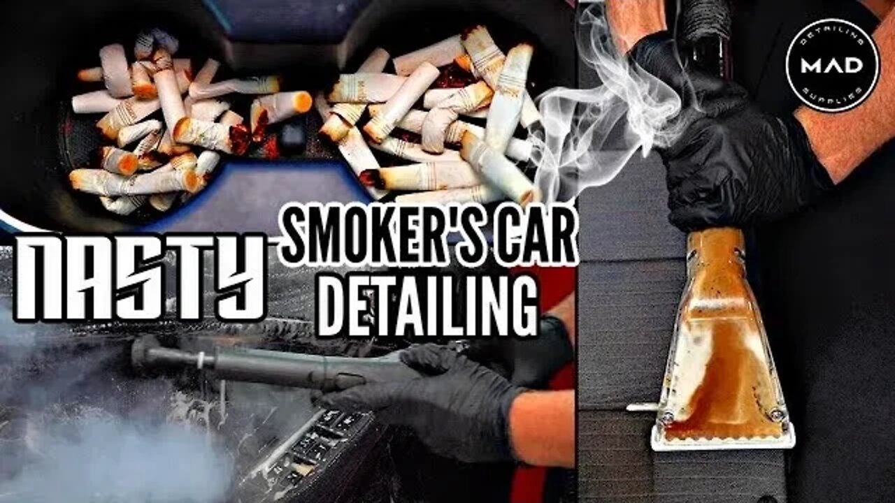 Super Cleaning A SMOKER'S Filthy Car | Disaster Car Detailing | Insane Interior Transformation!!