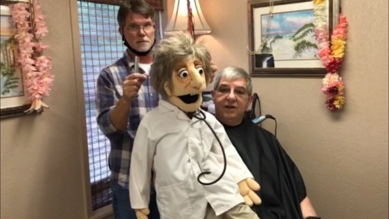 Morgus the Magnificent Puppet Gets His Hair Cut