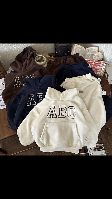 Kids Clothing set Fur Lining Boys Hoodie Set Hooded Sweasthirt And Pants 2Pcs Track Suit