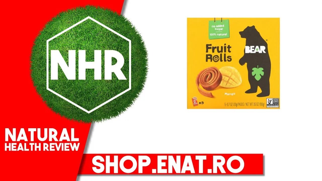 Bear, Fruit Rolls, Mango, 5 Rolls, 0.7 oz (20 g) Each