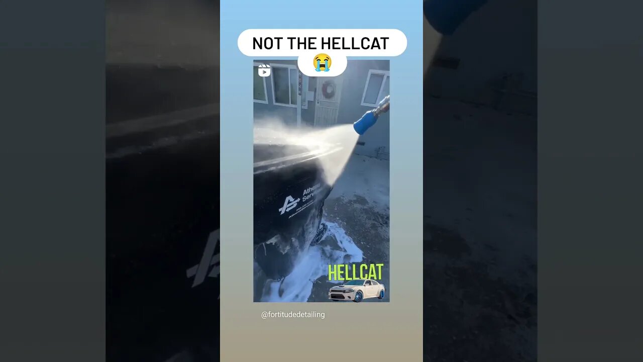 DETAILING A 2023 HELLCAT 😂 #vlog #automobile #detailers #autodetailing #video #car #detailing #viral