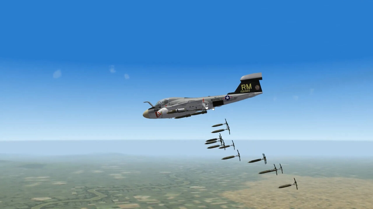 A-6 Intruder drop Mk-20 bomb