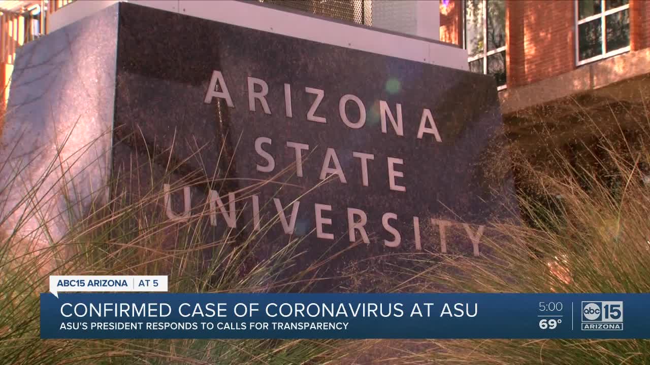 Confirmed case of coronavirus at ASU