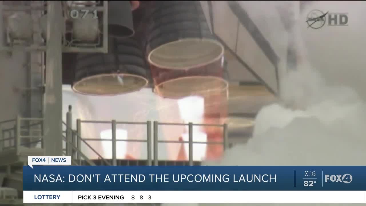 NASA asks people not to gather at launch