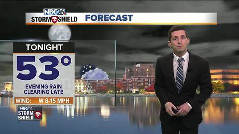 Rain and thunderstorms end tonight
