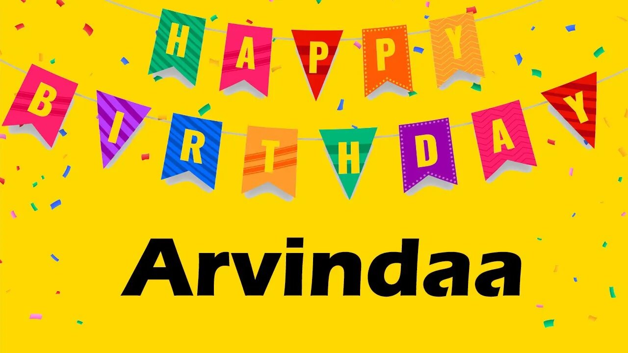 Happy Birthday to Arvindaa- Birthday Wish From Birthday Bash