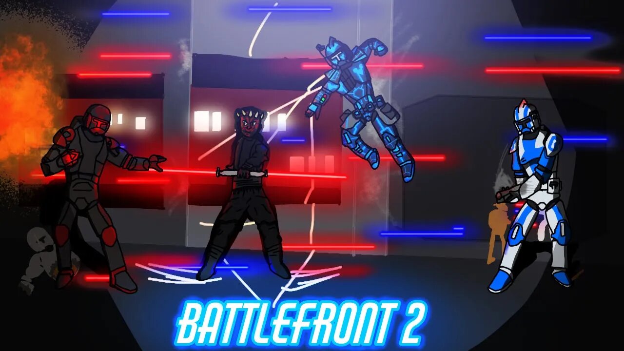 Star Wars Battlefront 2 (we beat up a lazer sword man)