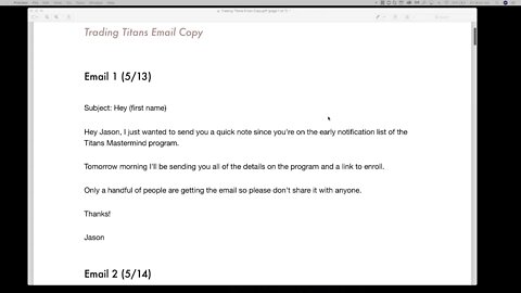 Email Copy