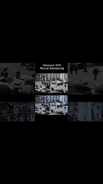 [1933] Streets of Vancouver Canada. Enhanced by AI Technology.