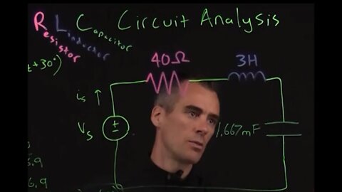 Finding current through RLC circuit including resistor, inductor and capacitor
