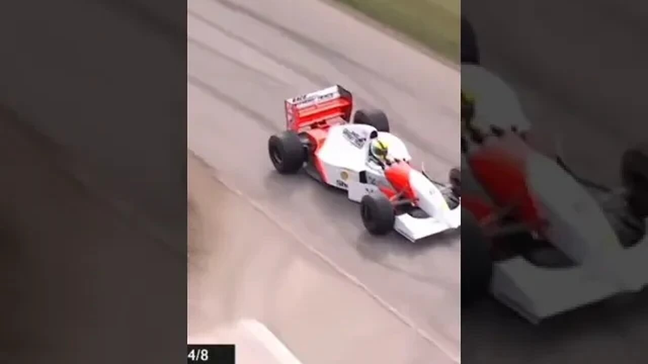 Sebastian Vettel driving Ayrton Senna’s McLaren MP4/8A at Goodwood #f1