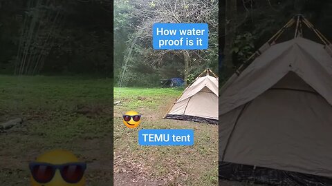 How waterproof is the tent from TEMU. follow for the updates!! #fypシ #explained #camping #tent #test