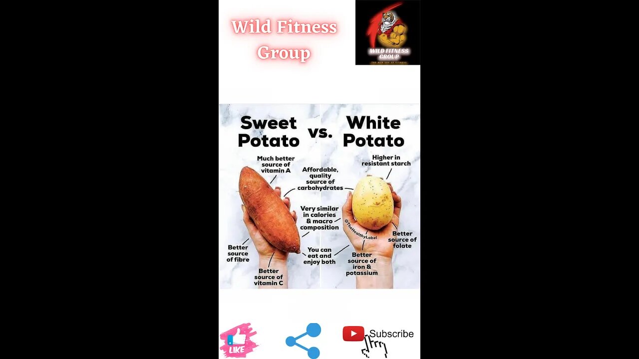 🔥Sweet potato v/s white potato🔥#fitness🔥#wildfitnessgroup🔥#shorts🔥