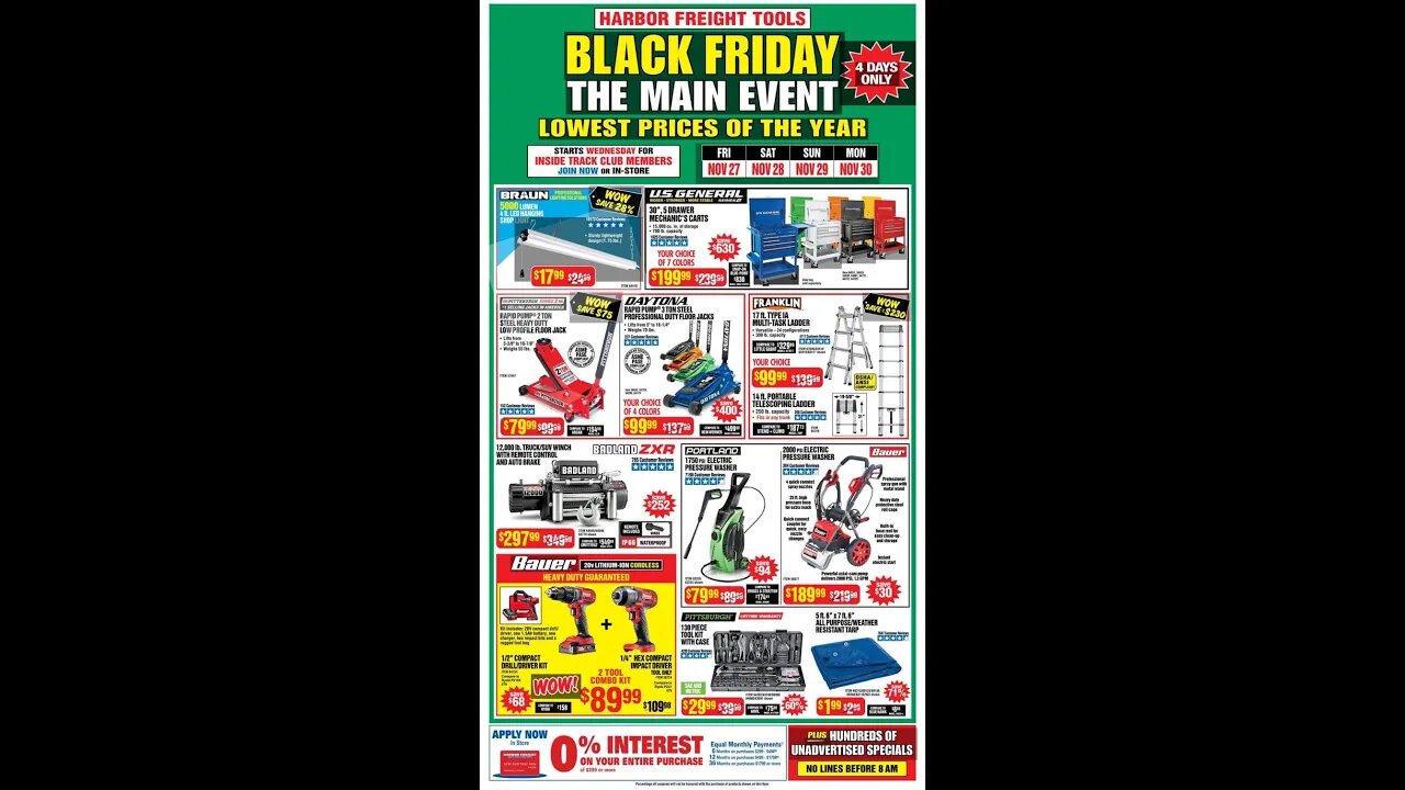 Harbor Freight Black Friday Deals!!