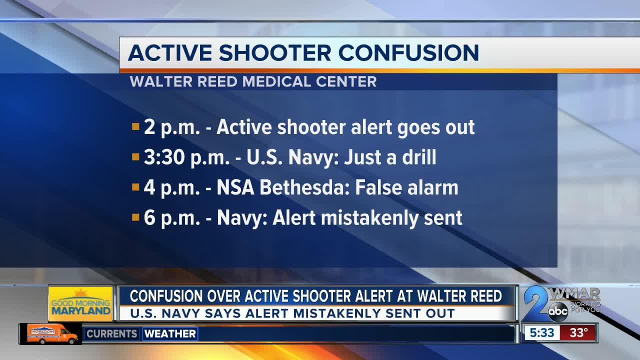 False alarm at Walter Reed Medical Center