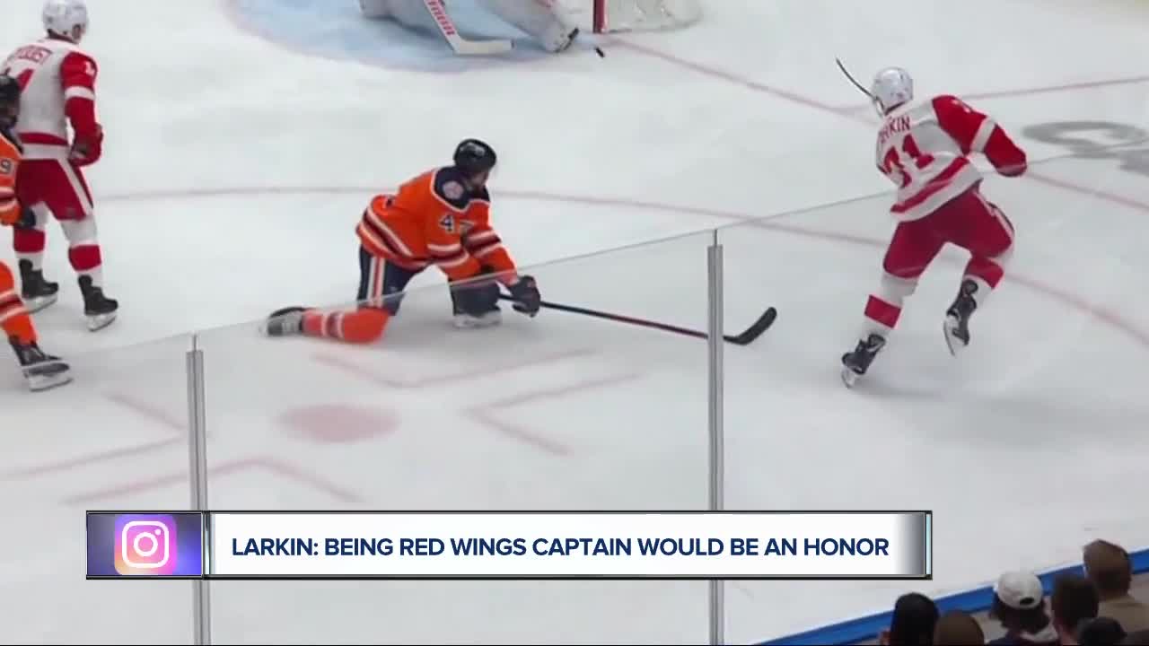 Dylan Larkin says it "would be an honor" to be Red Wings captain