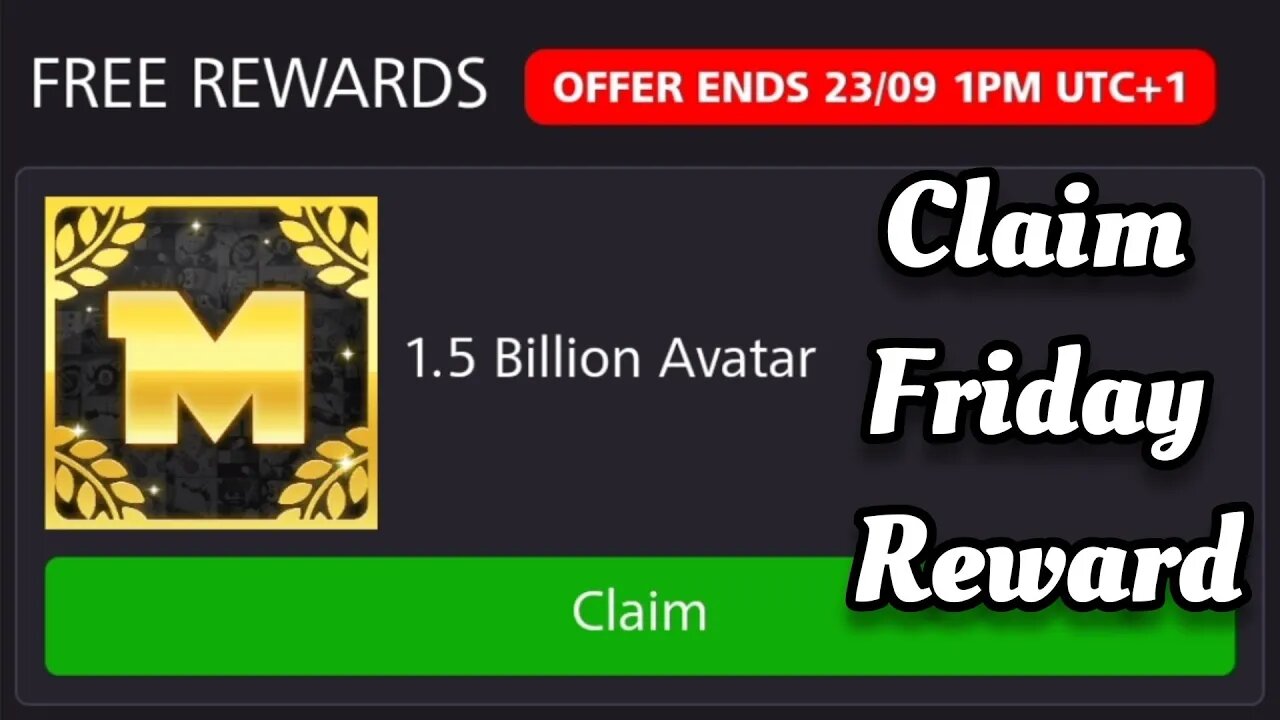 Claim Free 1.5 Billion Avatar Friday Reward 8 Ball Pool